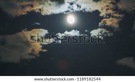 Moon with clouds,background,sky.