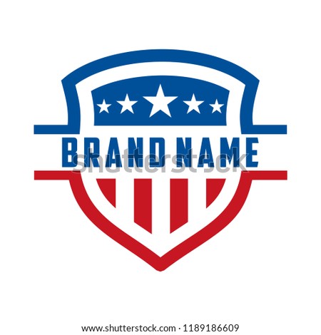 creative logo design american shield vector template