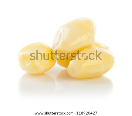 Ginkgo fruits isolated on white