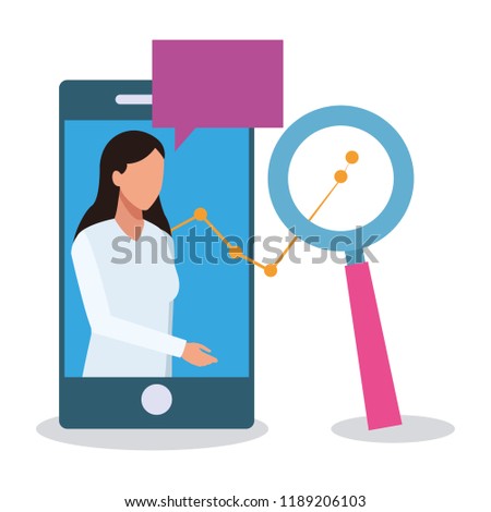 Businesswoman and smartphone