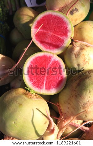Fresh watermelon radish