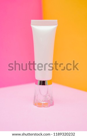 cosmetic product colorful background