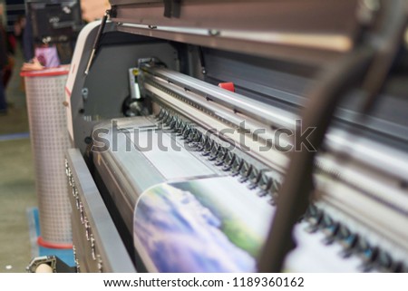 Large inkjet printing machine.