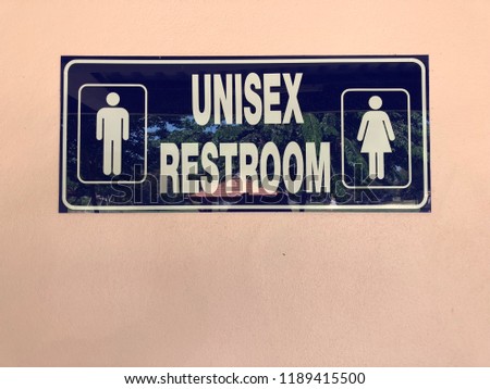 Sign for toilet