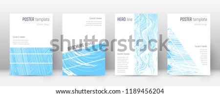 Cover page design template. Geometric brochure layout. Breathtaking trendy abstract cover page. Pink and blue grunge texture background. Cute poster.