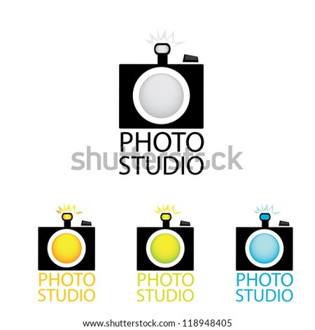simple vector digital photo camera icon set.photo sign