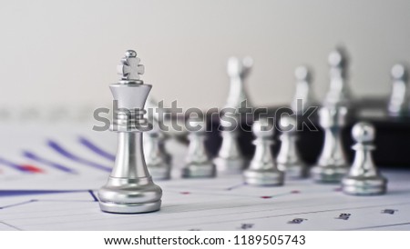 Business competition make by chess