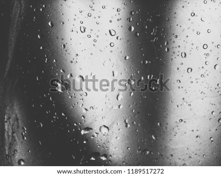 Drops of water on the  mirror