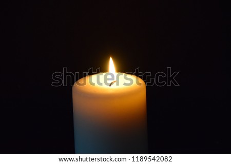 Candle flame light closeup