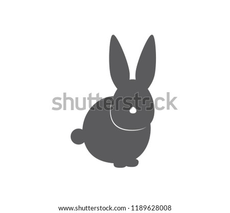 Rabbit icon. Easter rabbit illustration. 