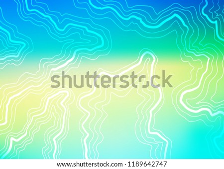 Light Blue, Yellow vector background with lamp shapes. Shining crooked illustration in marble style. Brand new design for your ads, poster, banner.