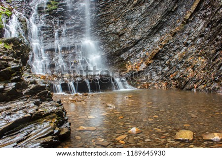 large mountain waterfall