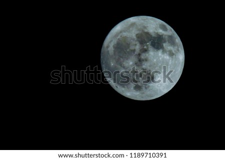 full moon on night sky background 