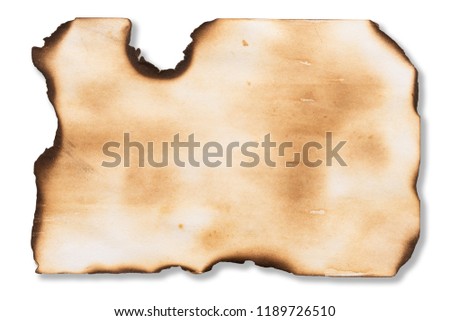 Old Brown paper vintage texture isolated on white background.
