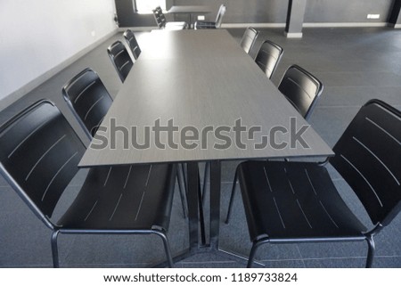 Picture of chairs and tables at a hall.Meeting and group concept.