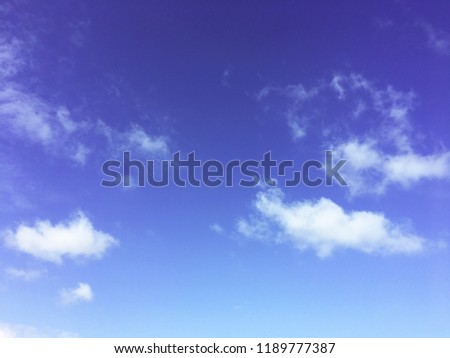clouds in the blue sky.