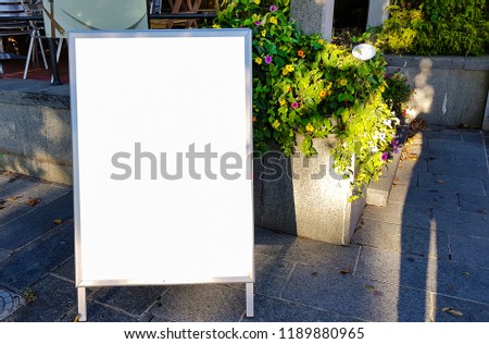 Blank Outdoor Advertisement Billboard Banner Sign Stand.White Display Isolated Template Clipping Path Free Space Ad Mock Up