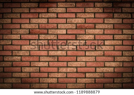 Brick orange wall with black edges