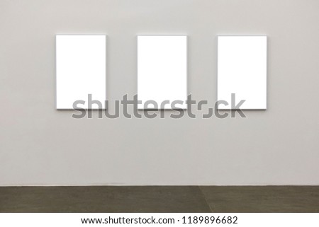 White frames on a white background