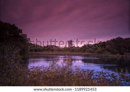 autumn landscape with a pond
