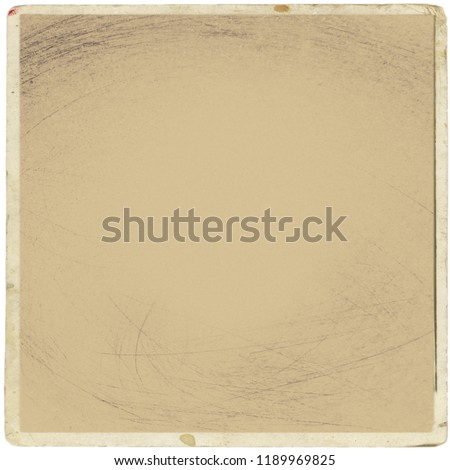 Retro realistic square photo card isolated on white background. Template photo design, polaroid frame