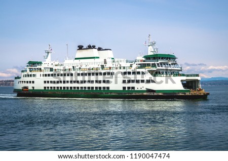 Mukilteo Ferry in Washington-USA Royalty-Free Stock Photo #1190047474