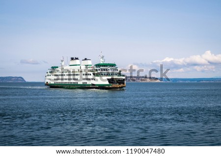 Mukilteo Ferry in Washington-USA Royalty-Free Stock Photo #1190047480