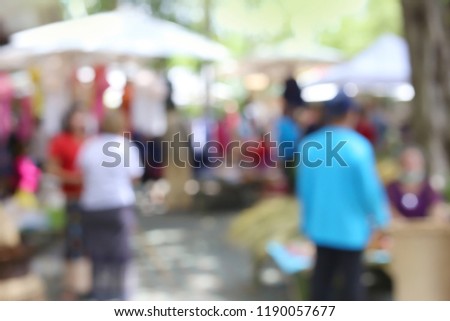 Blur the country market Thai style with and chill out  background.