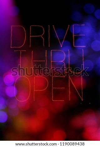 Drive Thru Open Sign - Modern LED sign