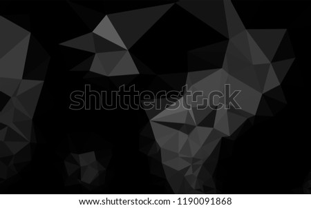 Dark Silver, Gray vector abstract polygonal texture. Colorful abstract illustration with gradient. The template can be used as a background for cell phones.