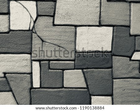 Silver tone mosaic wall