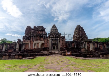 Stone Castle Phimai historical park In Thailand 