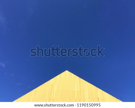 Buildings and sky blue minimal