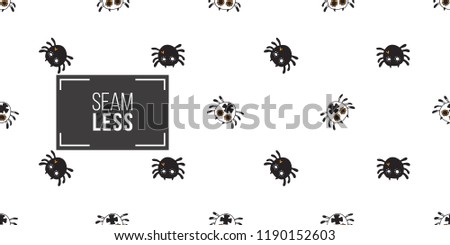 Halloween seamless pattern with white spider and black spider. Cute vector background for decoration halloween cadrs, package paper, flyer. 