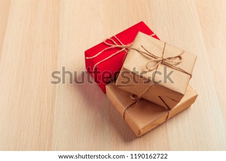 Christmas gift box on tablet