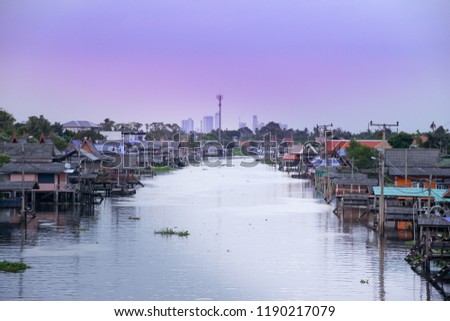 Waterfront Community of Nonthaburi, Thailand