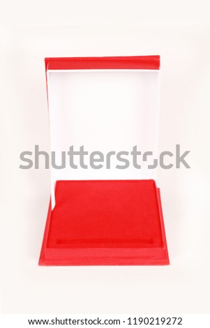Paper gift box isolate in white background.