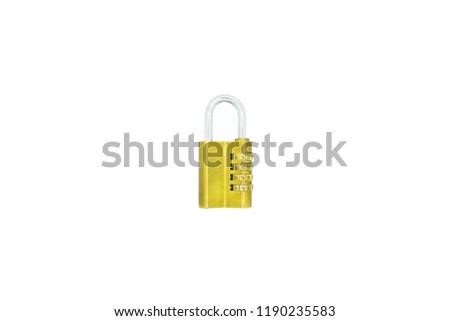 Combination Lock isolated on white background