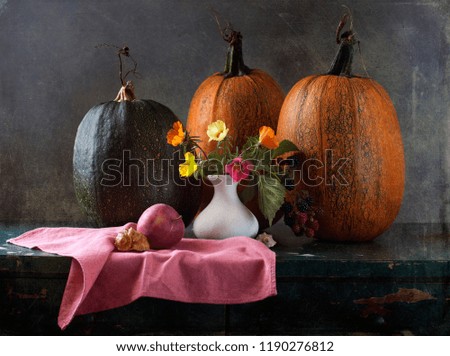 Still Life with Pumpkin and Fruit