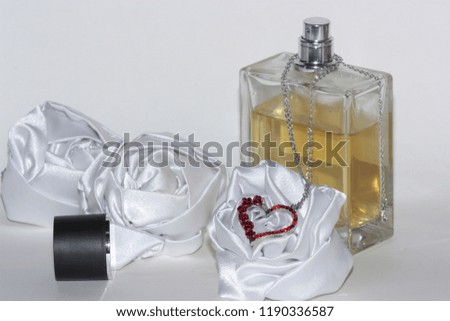 bottle of perfume on a beautiful background.