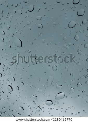 Water drops on glass