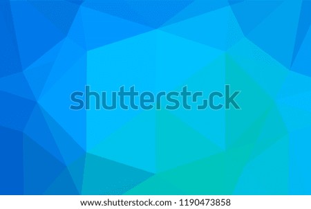 Light Blue, Green vector blurry hexagon pattern. A vague abstract illustration with gradient. The best triangular design for your business.