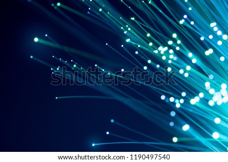 Fiber optics, abstract & blur background Royalty-Free Stock Photo #1190497540