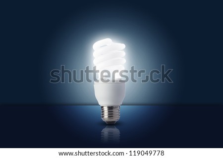 Light bulb turn on in dark room