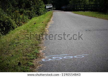 A bike path in Greene County Ohio