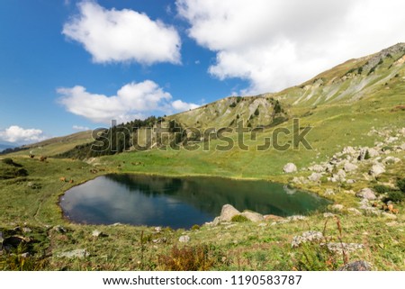 Lake named "Fairy lake" from the French Alps