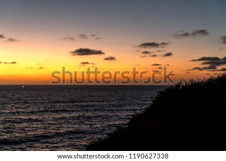 San Diego Point Loma Cliffs at sunset