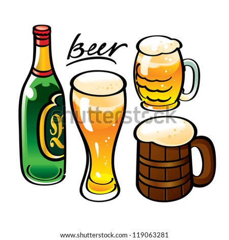 Beer alcohol drink beverage glass bottle wooden mug
