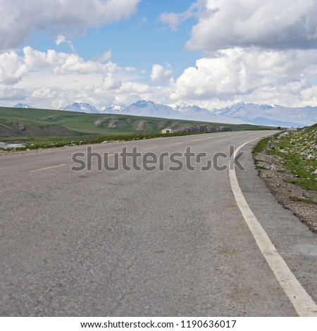 Landscape with the image of country road