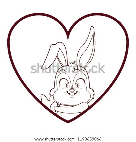 Rabbit with gloves cartoon